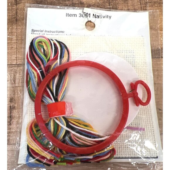 NMI Stitch N Frame Counted Cross Stitch Kit Item 3601 Nativity - Picture 2 of 3